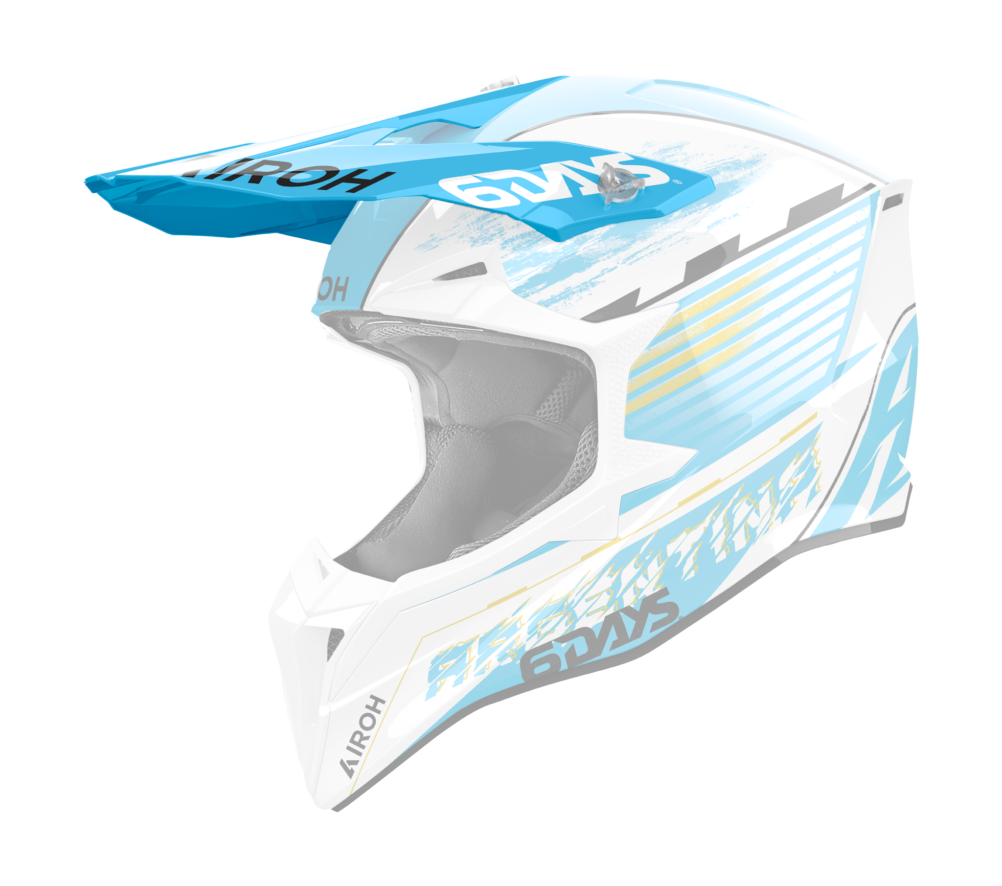 Airoh Helmet Visor Wraap Six Days Argentina - Gloss Blue