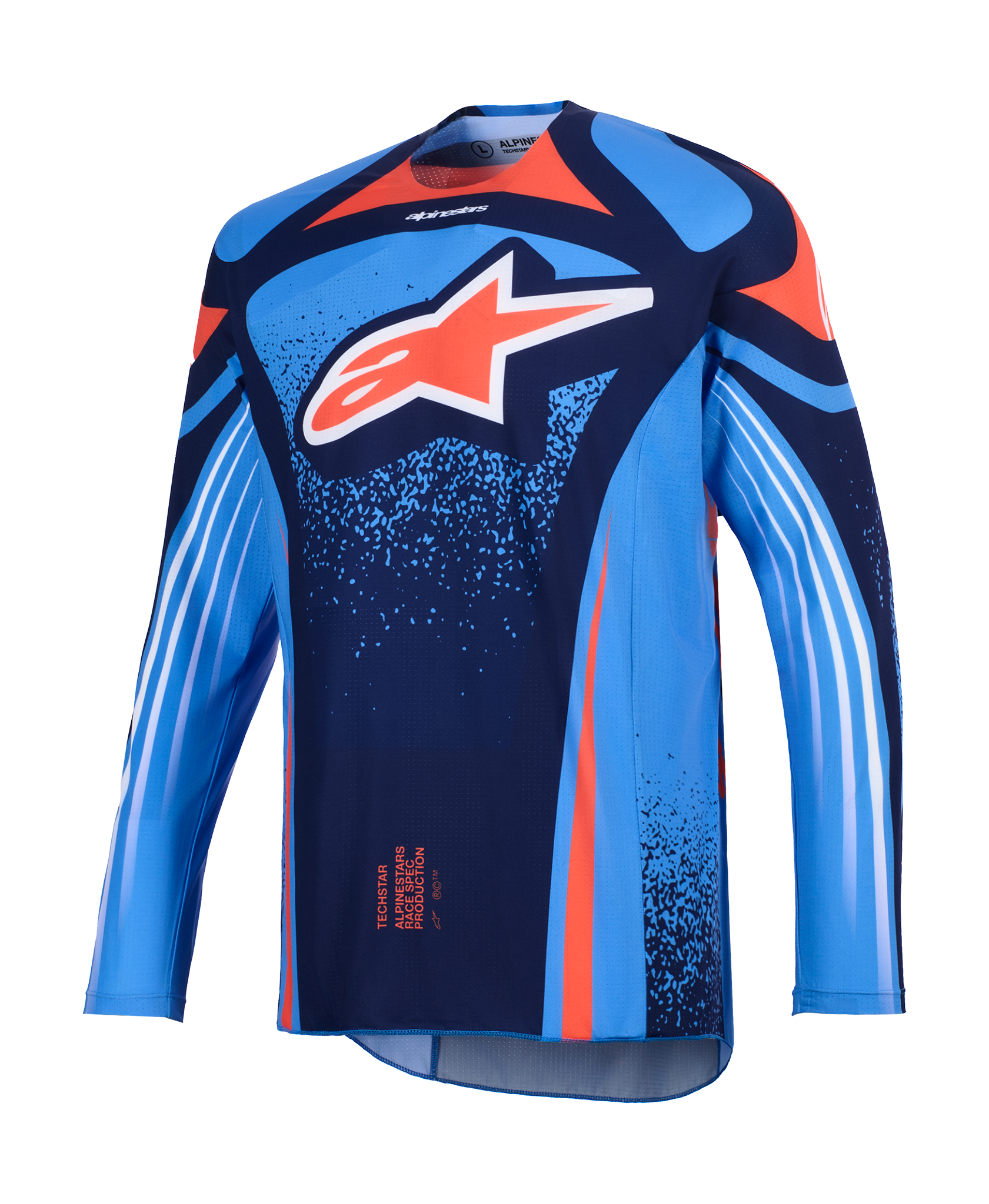 Alpinestars Motocross Gear 2026 Techstar Nomur - Dark Navy / Orange / Ucla / Blue