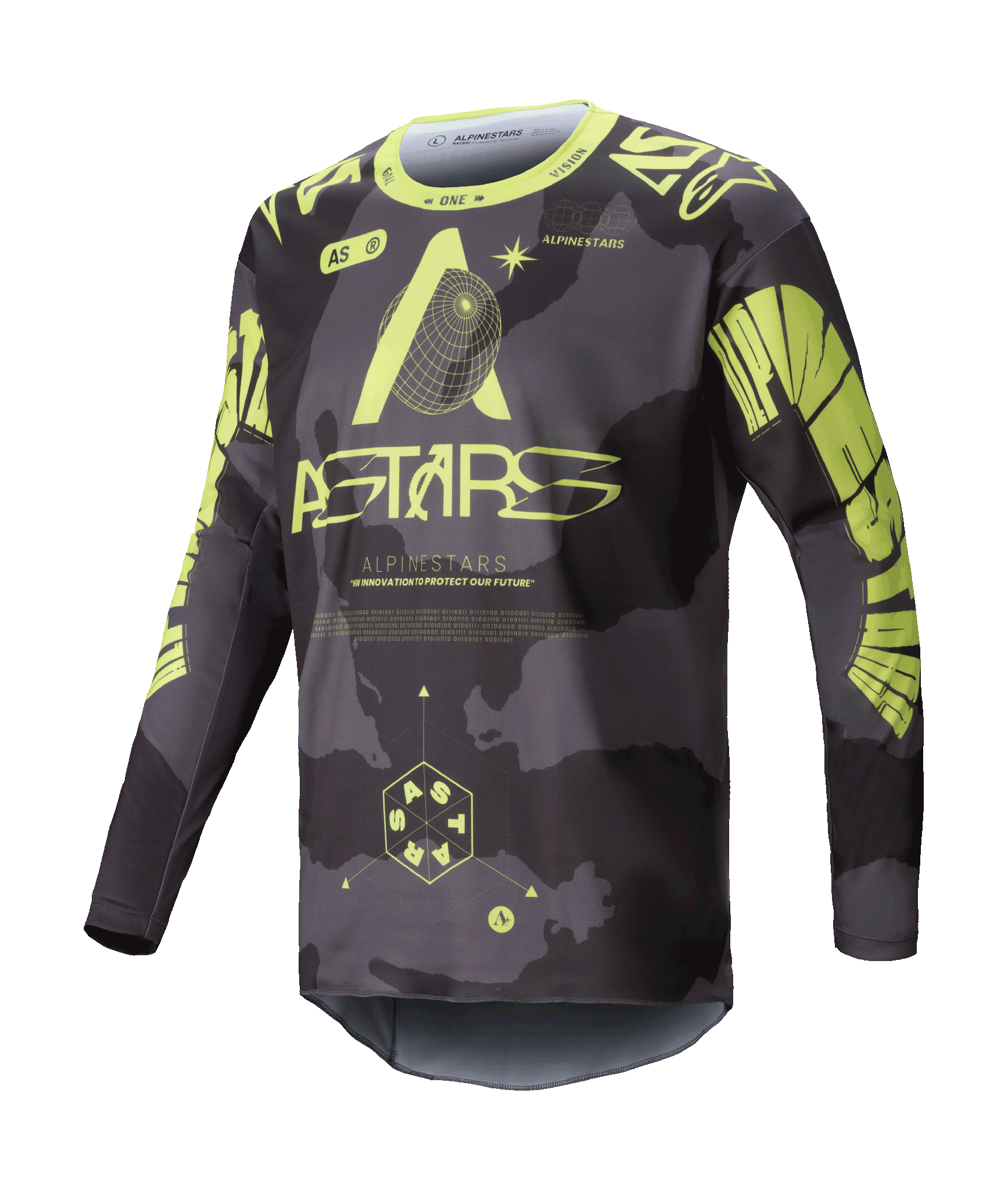 Alpinestars Motocross Gear Racer Hollow - Camo / Fluo Yellow