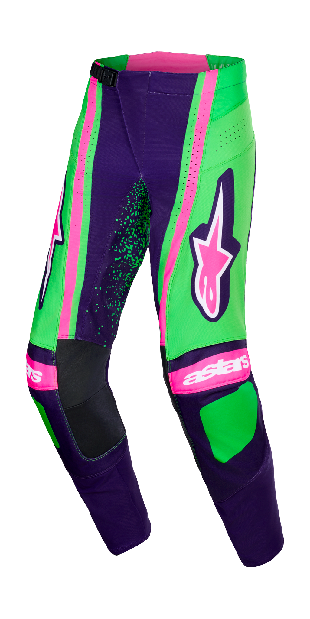 Alpinestars Motocross Pants 2026 Techstar Nomur - Deep Purple / Green / Fluo Pink