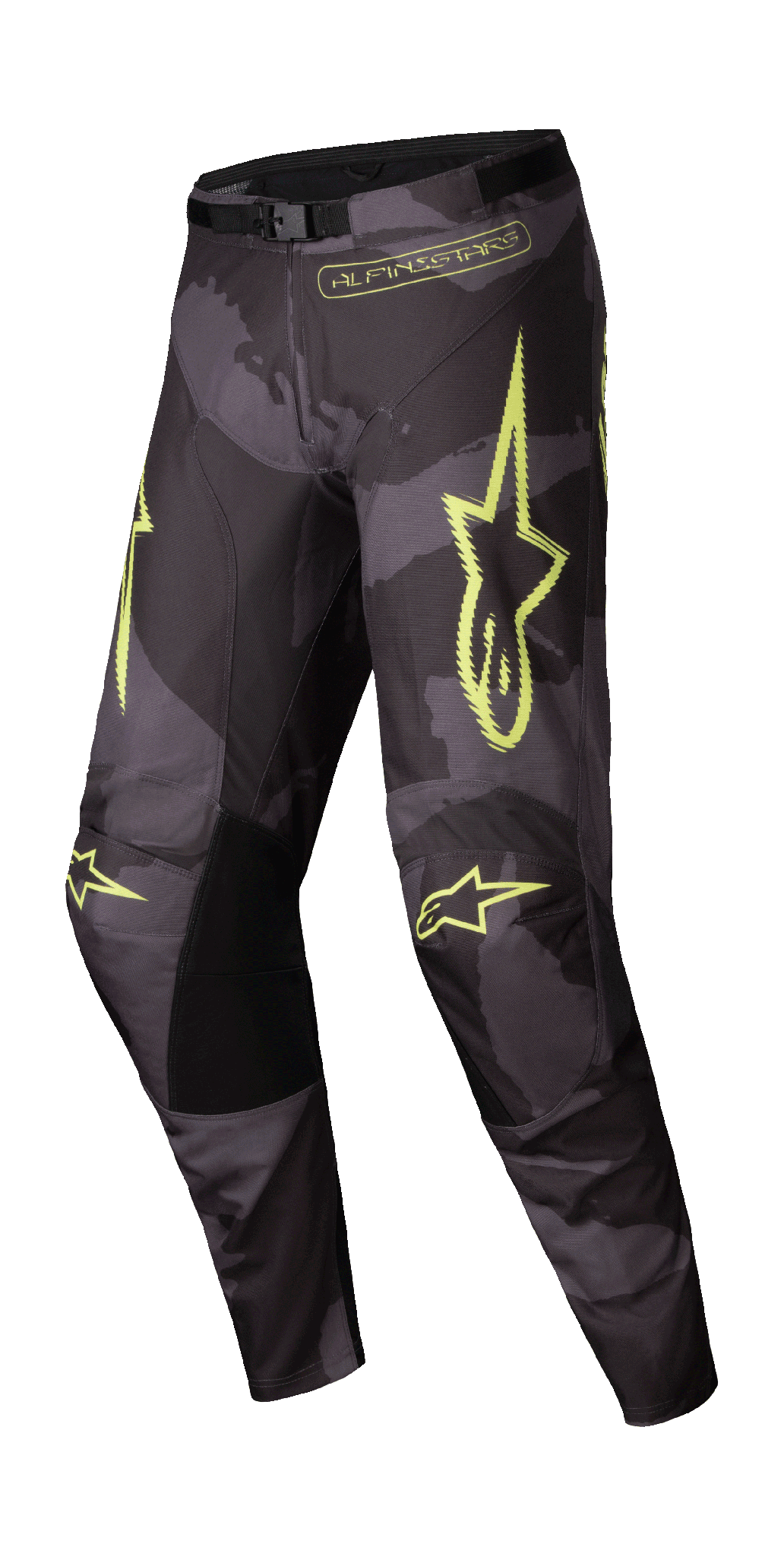 Alpinestars Motocross Pants Racer Hollow - Camo / Fluo Yellow