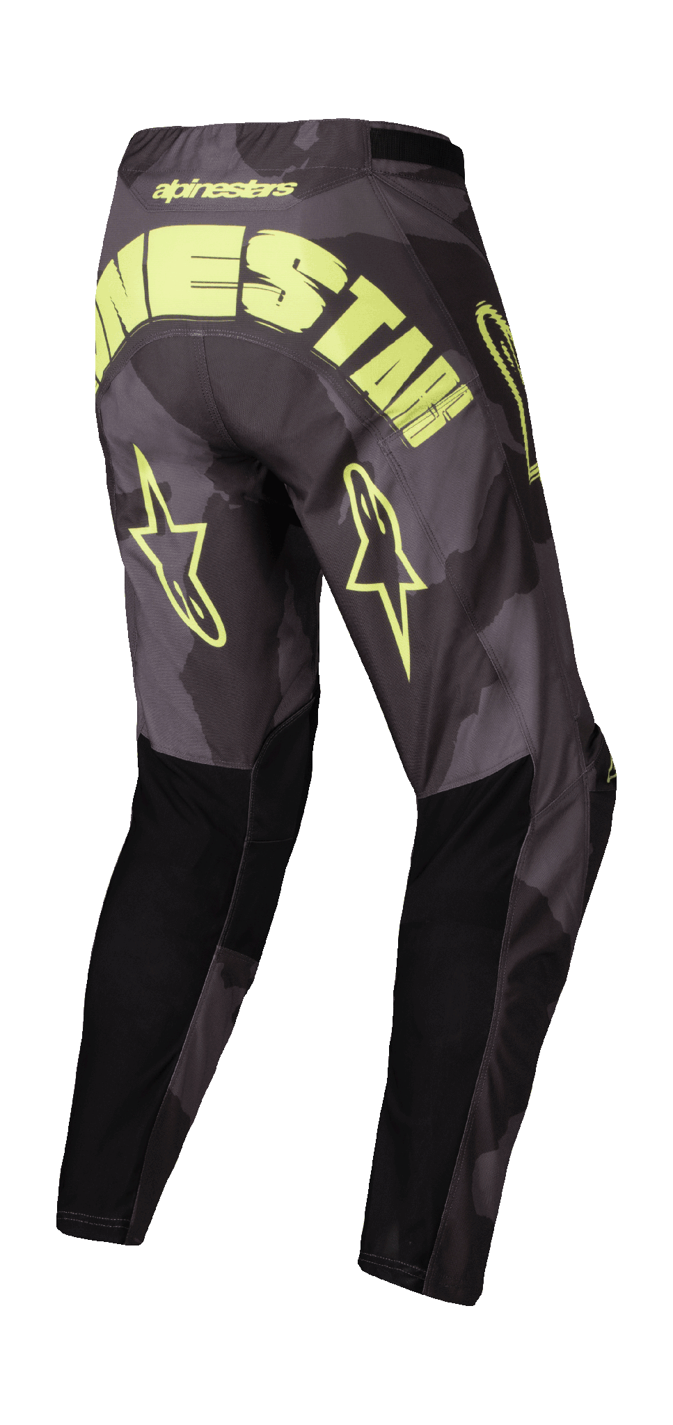 Alpinestars Motocross Pants Racer Hollow - Camo / Fluo Yellow