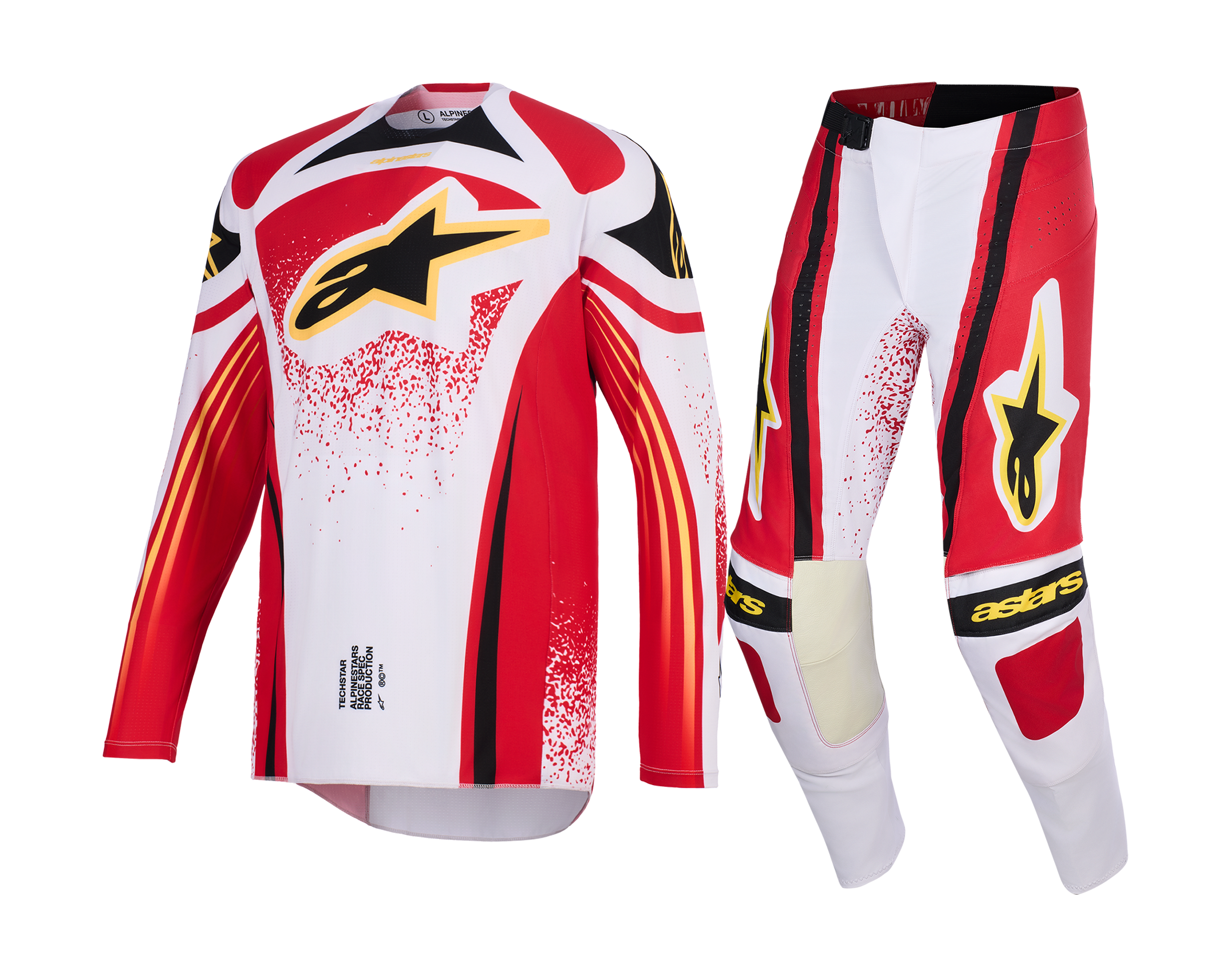 Alpinestars Motocross Gear 2026 Techstar Nomur - Light Grey / Red / Black