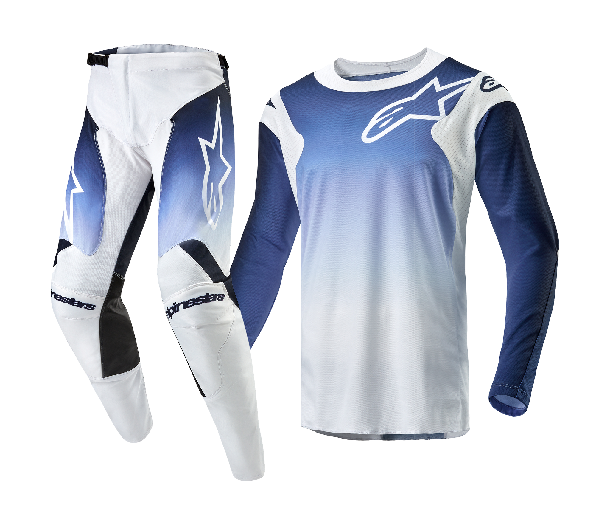 Alpinestars Motocross Gear Racer Hoen - White / Navy / Light Blue
