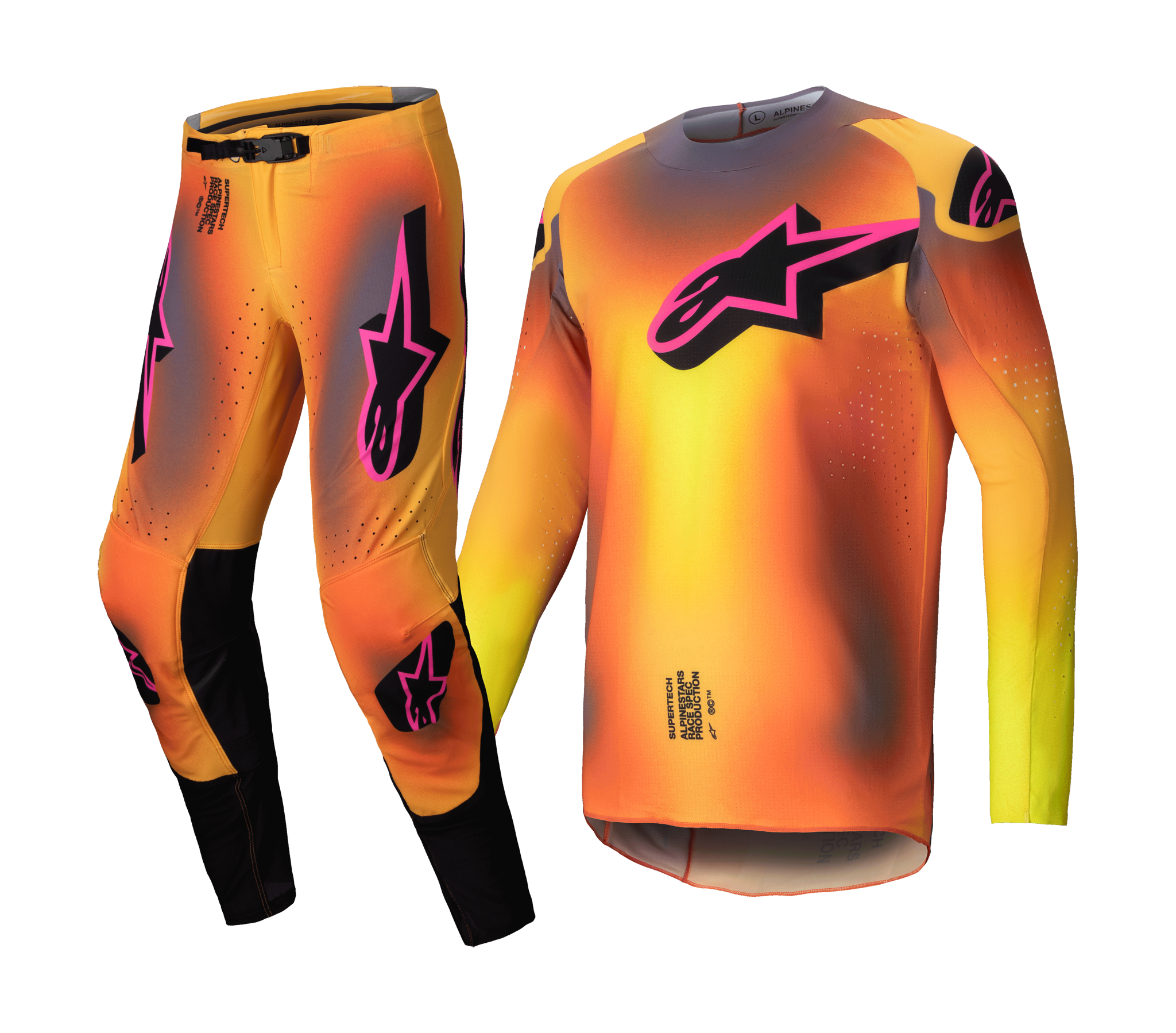 Alpinestars Motocross Gear Supertech Lipan - Yellow / Pink