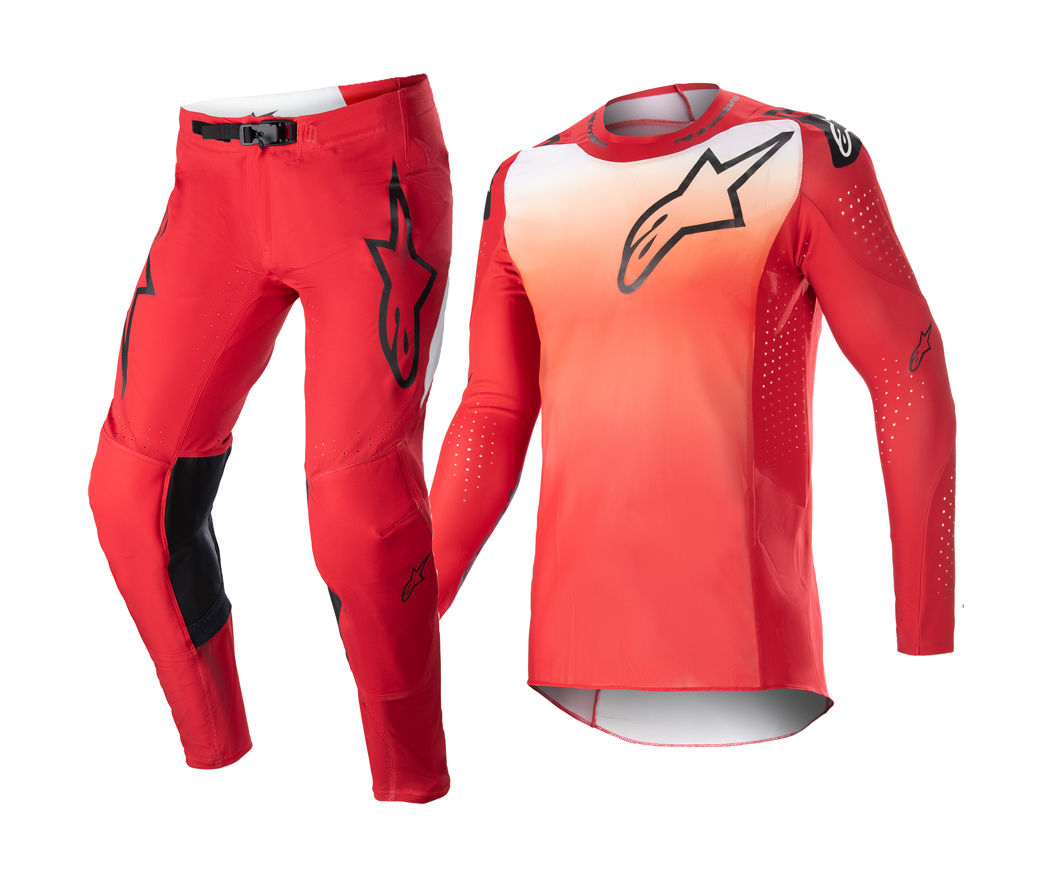 Alpinestars Motocross Gear Supertech Risen - Mars Red / White