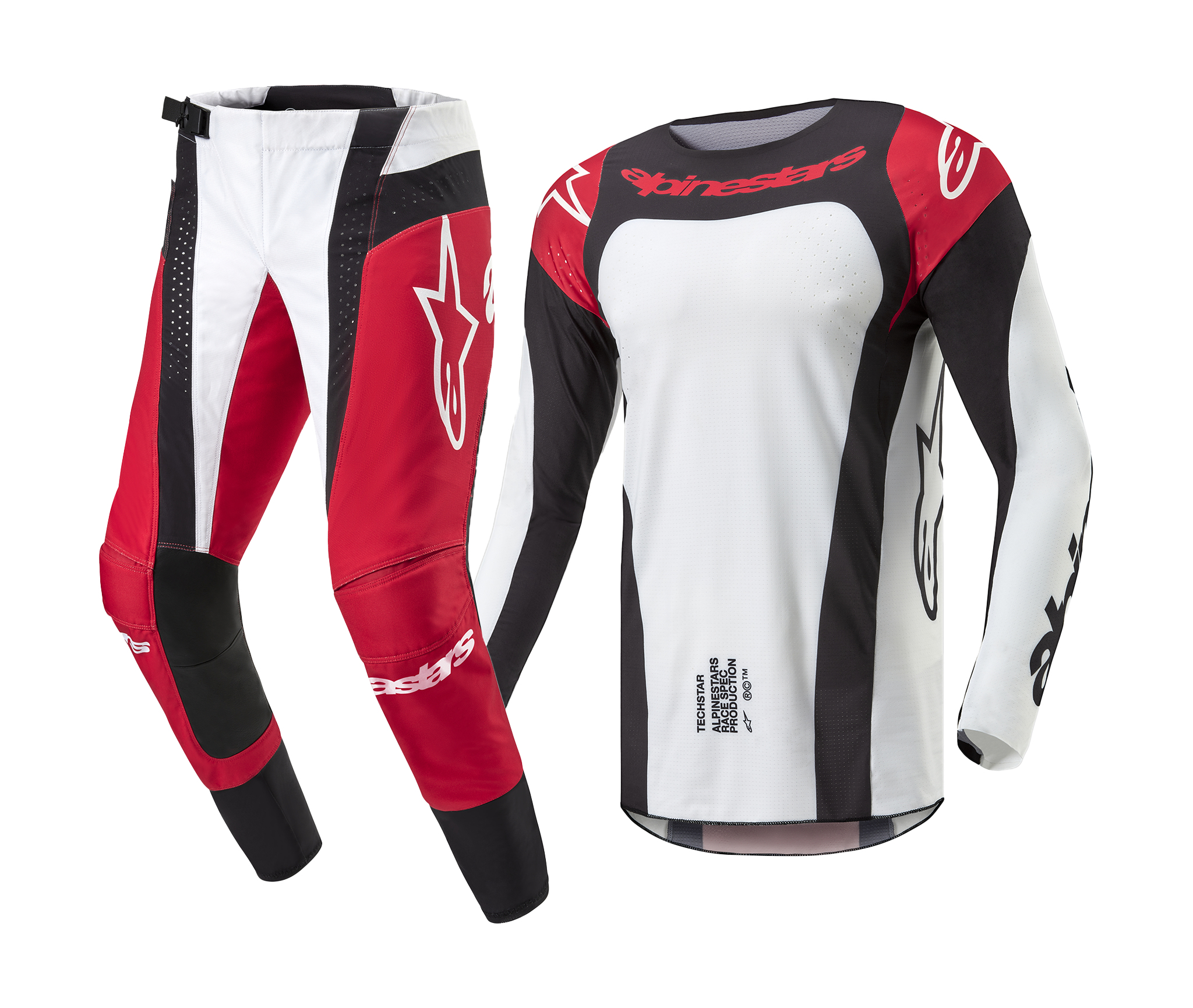 Alpinestars Motocross Gear Techstar Ocuri - Mars Red / White / Black