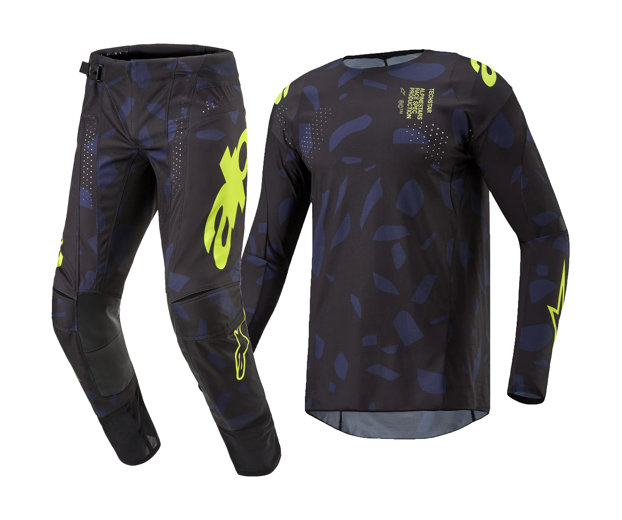 Alpinestars Motocross Gear Techstar Rantera - Black / Navy / Fluo Yellow