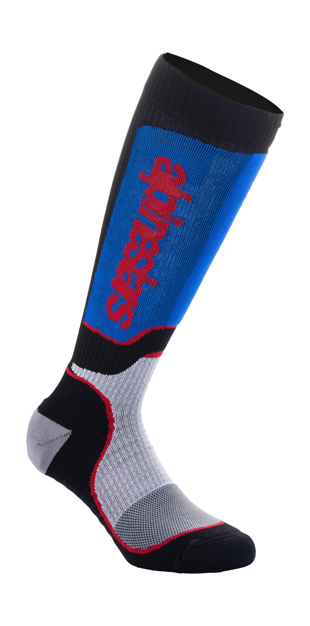 Alpinestars Youth Motocross Socks MX PLUS - Black / White / Royal Blue