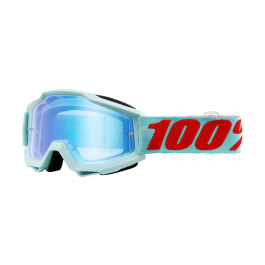 100% Motocross Goggle Accuri 1 Maldives - Mirror Blue Flash