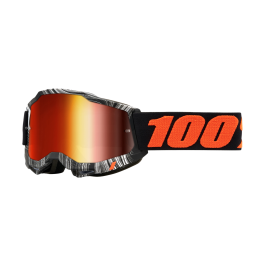 100% Motocross Goggle Accuri 2 Geospace - Mirror Red