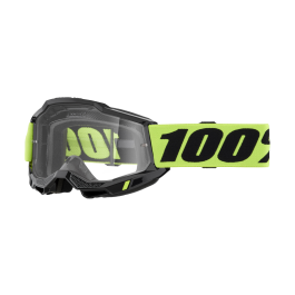 100% Motocross Goggle Accuri 2 Neon Yellow - Clear