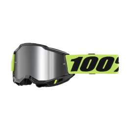 100% Motocross Goggle Accuri 2 Neon Yellow - Mirror Silver