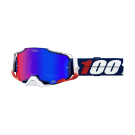 100% Motocross Goggle Armega MXON USA - HiPER Mirror Red / Blue