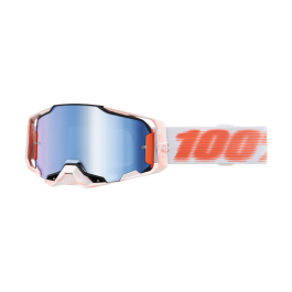 100% Motocross Goggle Armega Tubular - Mirror Blue