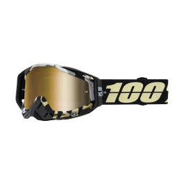 100% Motocross Goggle Racecraft 1 Ergoflash - Mirror True Gold