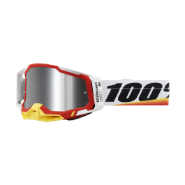 100% Motocross Goggle Racecraft 2 Arsham Red - Mirror Silver Flash