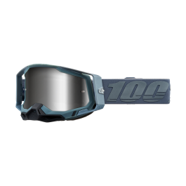 100% Motocross Goggle Racecraft 2 Battleship - Mirror Silver