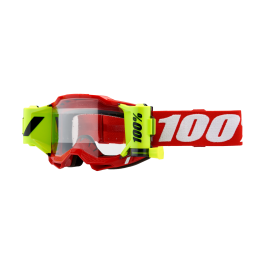 100% Motocross Goggle Roll-Off Accuri 2 Forecast Neon / Red - Clear