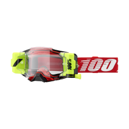 100% Motocross Goggle Roll-Off Armega Forecast Red - Clear