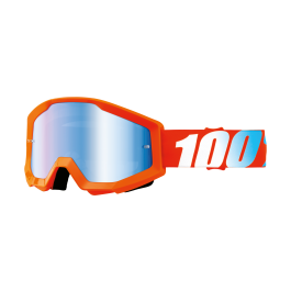 100% Motocross Goggle Strata 1 Orange - Mirror Blue