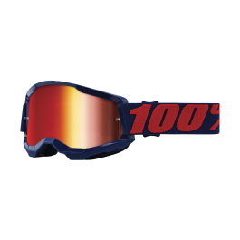 100% Motocross Goggle Strata 2 Masego - Mirror Red