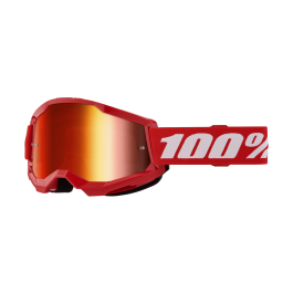100% Motocross Goggle Strata 2 Red - Mirror Red
