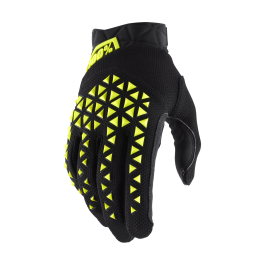 100% Motocross Gloves Airmatic CE - Black / Fluo Yellow