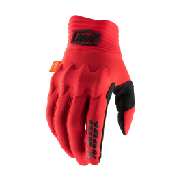 100% Motocross Gloves Cognito D3O - Red / Black