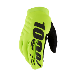 100% Motocross Gloves Winter Brisker - Fluo Yellow