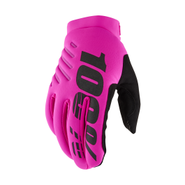 100% Motocross Gloves Winter Brisker - Neon Pink