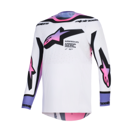 Alpinestars Motocross Jersey 2026 Supertech Pro Vista - White / Purple / Black