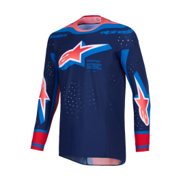 Alpinestars Motocross Jersey 2026 Supertech Vista - Dark Navy / Hot Coral / Cobalt