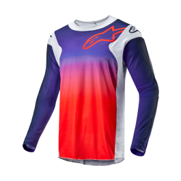 Alpinestars Motocross Jersey Racer Hoen - Light Grey / Hot Orange / Black