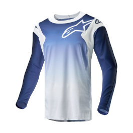 Alpinestars Motocross Jersey Racer Hoen - White / Navy / Light Blue