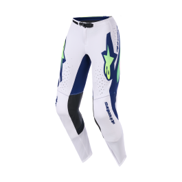 Alpinestars Motocross Pants 2026 Supertech Vista - Light Grey / Fluo Yellow / Blue