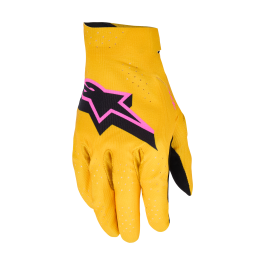 Alpinestars Motocross Gloves 2026 Supertech - Gold / Black / Fluo Pink