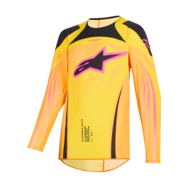 Alpinestars Youth Motocross Jersey 2026 Supertech Nomur - Orange / Yellow / Pink