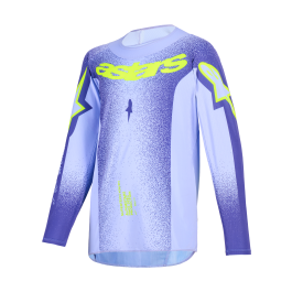 Alpinestars Youth Motocross Jersey 2026 Supertech Scenz - Purple / Fluo Yellow