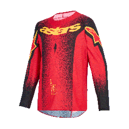 Alpinestars Youth Motocross Jersey 2026 Supertech Scenz - Red / Black / Yellow