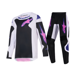 Alpinestars Youth Motocross Gear 2026 Fluid Grid - Black / Light Grey / Purple