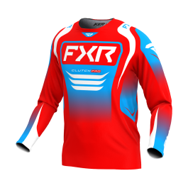 FXR Motocross Jersey Clutch Pro - Red / White / Cyan