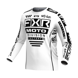 FXR Motocross Jersey Podium Gladiator - White / Black