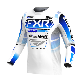 FXR Motocross Jersey Podium - White / Blue