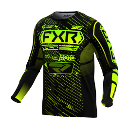 FXR Motocross Jersey Podium - Black / HiVis / Lime