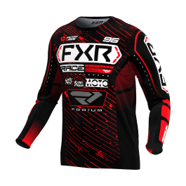 FXR Motocross Jersey Podium - Black / Red