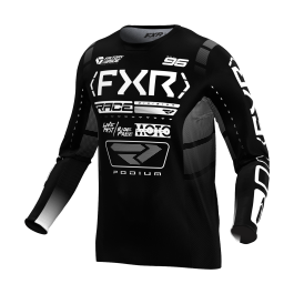 FXR Motocross Jersey Podium - Black / White