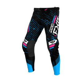FXR Motocross Pants Podium - Black / Cyan / Pink