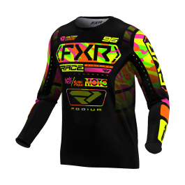 FXR Youth Motocross Jersey Podium - Sherbet Camo