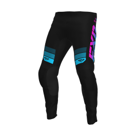 FXR Youth Motocross Pants Clutch Pro - Black / Sky / Pink